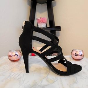 Kelly & Katie Black Suede Heels